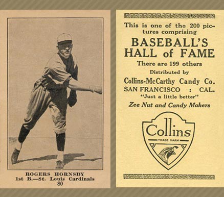 1917 Collins-McCarthy Rogers Hornsby #80 Baseball Card