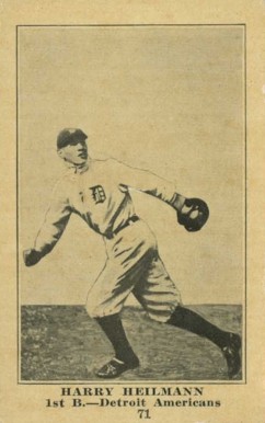 1917 Collins-McCarthy Harry Heilmann #71 Baseball Card