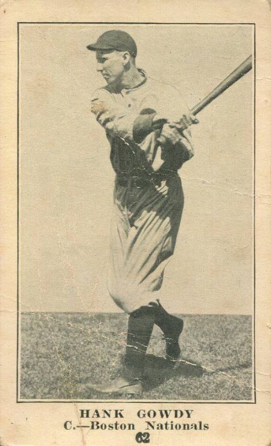 1917 Collins-McCarthy Hank Gowdy #62 Baseball Card