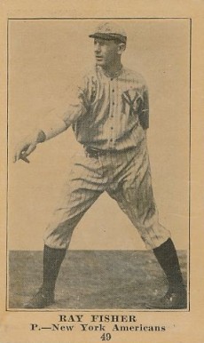 1917 Collins-McCarthy Ray Fisher #49 Baseball Card
