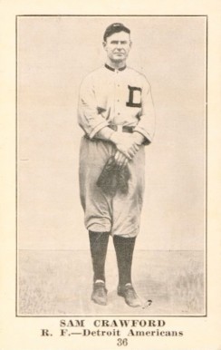 1917 Collins-McCarthy Sam Crawford #36 Baseball Card