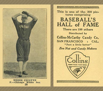 1917 Collins-McCarthy Eddie Cicotte #28 Baseball Card
