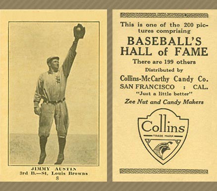 1917 Collins-McCarthy Jimmy Austin #8 Baseball Card