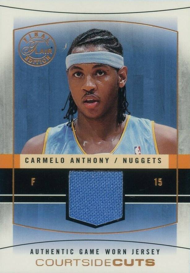 2003 Flair Final Edition Courtside Cuts Jersey  Carmelo Anthony #CC-CA Basketball Card