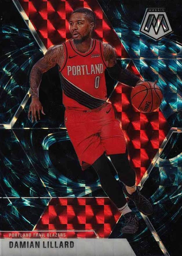 2019 Panini Mosaic Damian Lillard #5 Basketball Card