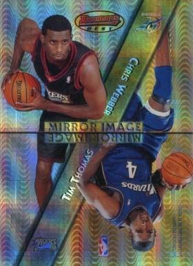 1997 Bowman's Best Mirror Image Adonal Foyle/Shaquille O'Neal/Tim Thomas/Chris Webber #MI2 Basketball Card