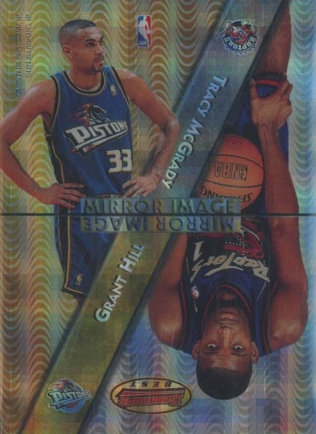 1997 Bowman's Best Mirror Image Hill/McGrady/Garnett/Abdur-Rahim #MI5 Basketball Card