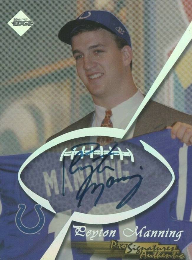 1998 Collector's Edge Supreme Season Review Pro-Signature Authentic Peyton Manning #PM Football Card