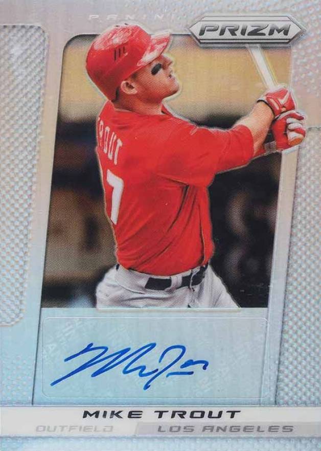 2013 Panini Prizm Autographs Mike Trout #MT Baseball Card