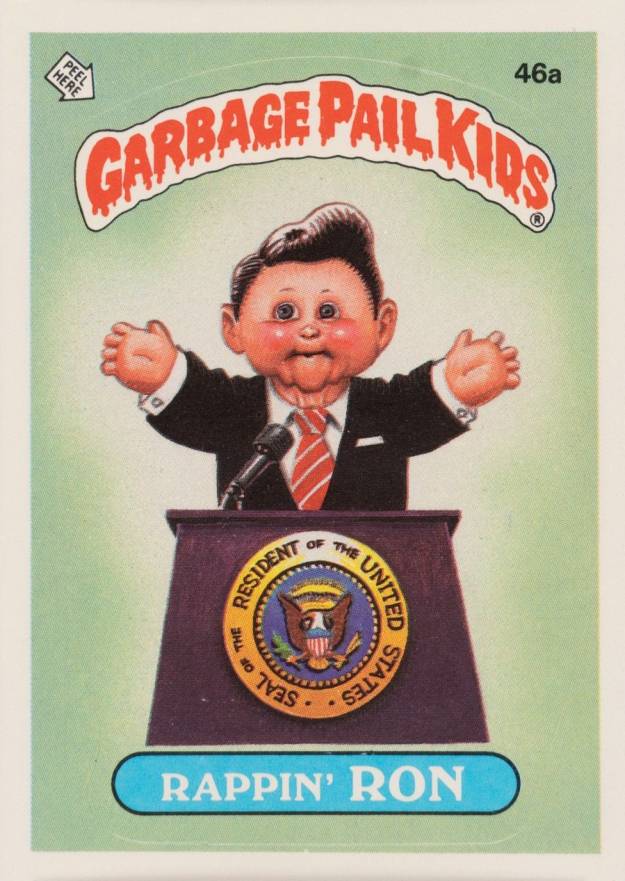 1985 Garbage Pail Kids Stickers Rappin' Ron #46a Non-Sports Card