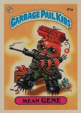 1985 Garbage Pail Kids Stickers Mean Gene #41a Non-Sports Card