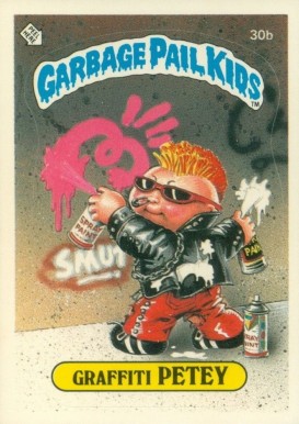 1985 Garbage Pail Kids Stickers Graffiti Petey #30b Non-Sports Card