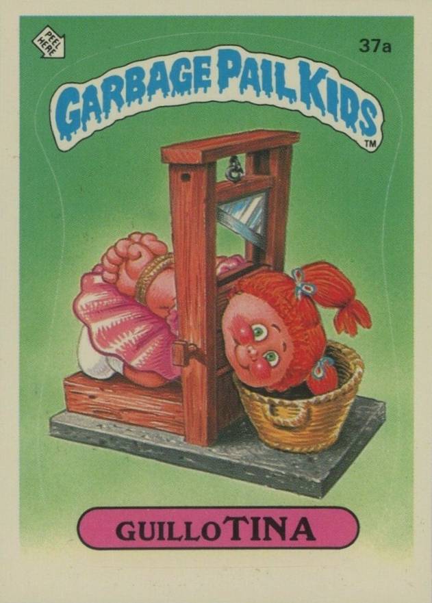 1985 Garbage Pail Kids Stickers Guillo Tina #37a Non-Sports Card