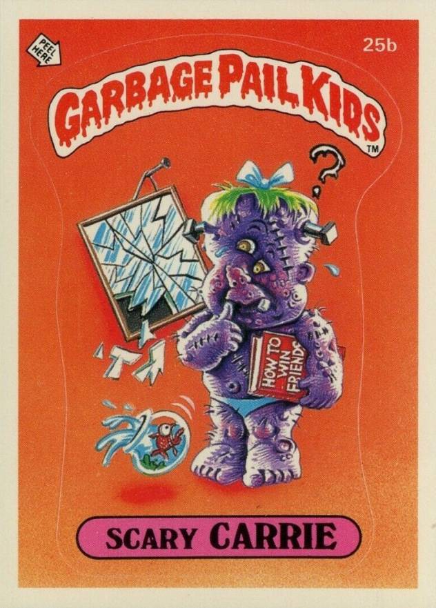 1985 Garbage Pail Kids Stickers Scary Carrie #25b Non-Sports Card