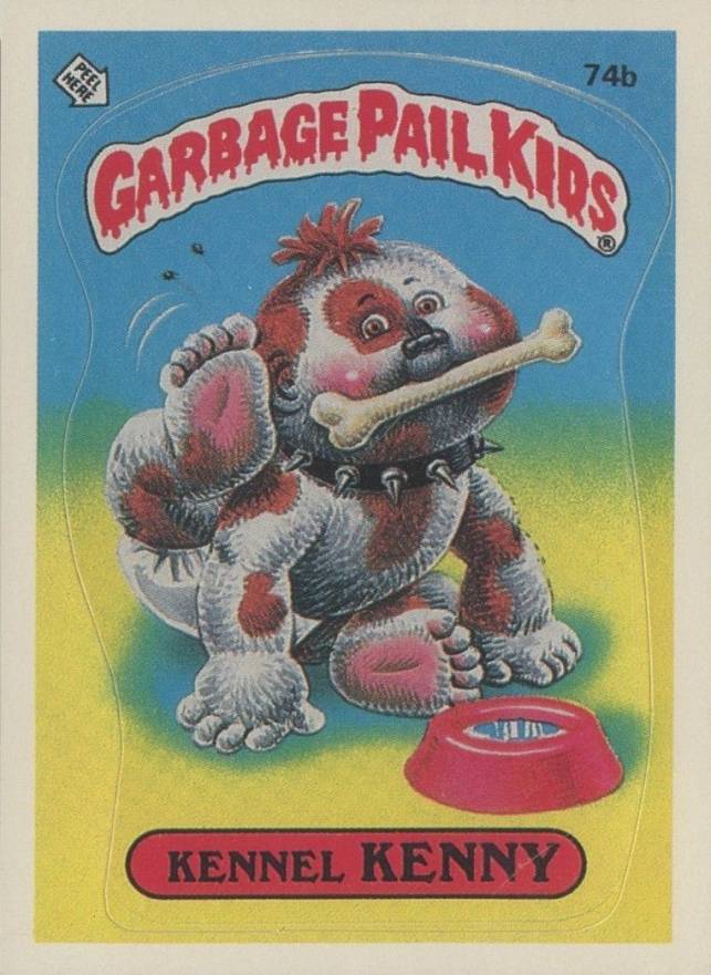 1985 Garbage Pail Kids Stickers Kennel Kenny #74b Non-Sports Card