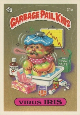 1985 Garbage Pail Kids Stickers Virus Iris #21a Non-Sports Card