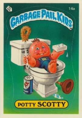 1985 Garbage Pail Kids Stickers Potty Scotty #14a Non-Sports Card