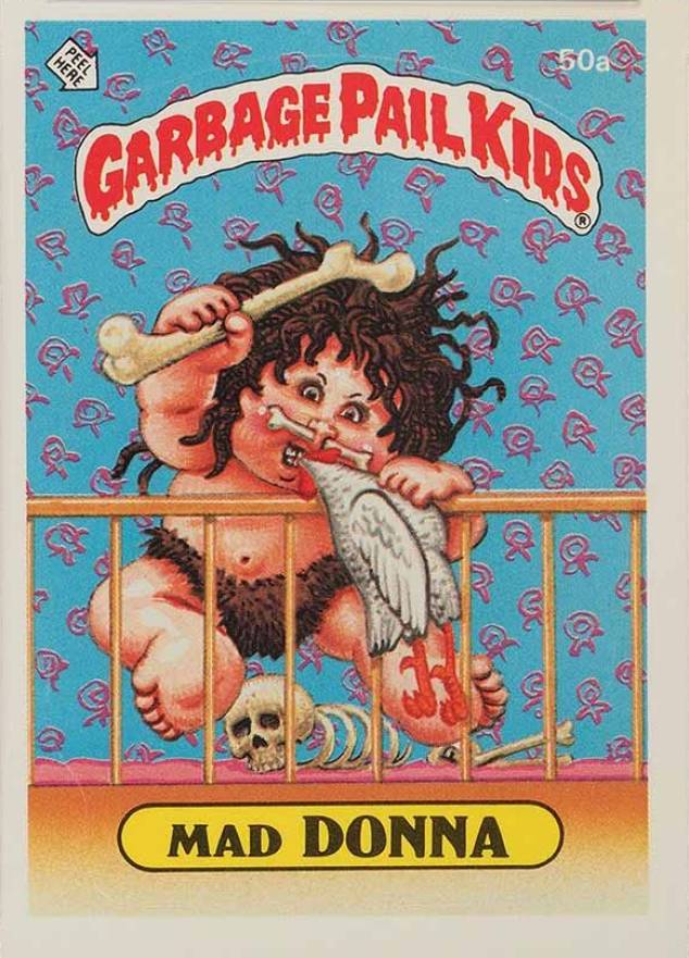 1985 Garbage Pail Kids Stickers Mad Donna #50a Non-Sports Card