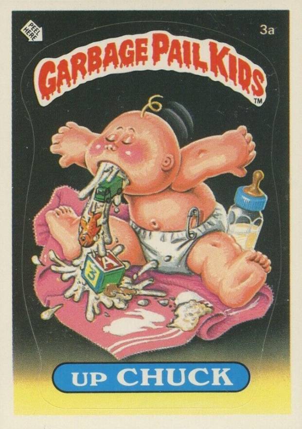 1985 Garbage Pail Kids Stickers Up Chuck #3a Non-Sports Card