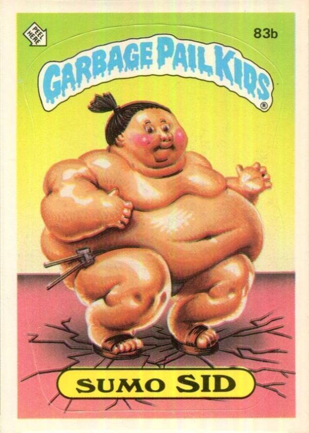 1985 Garbage Pail Kids Stickers Sumo Sid #83b Non-Sports Card