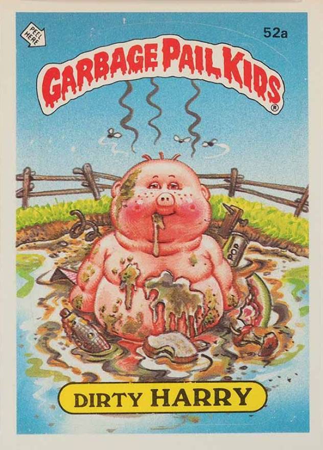 1985 Garbage Pail Kids Stickers Dirty Harry #52a Non-Sports Card