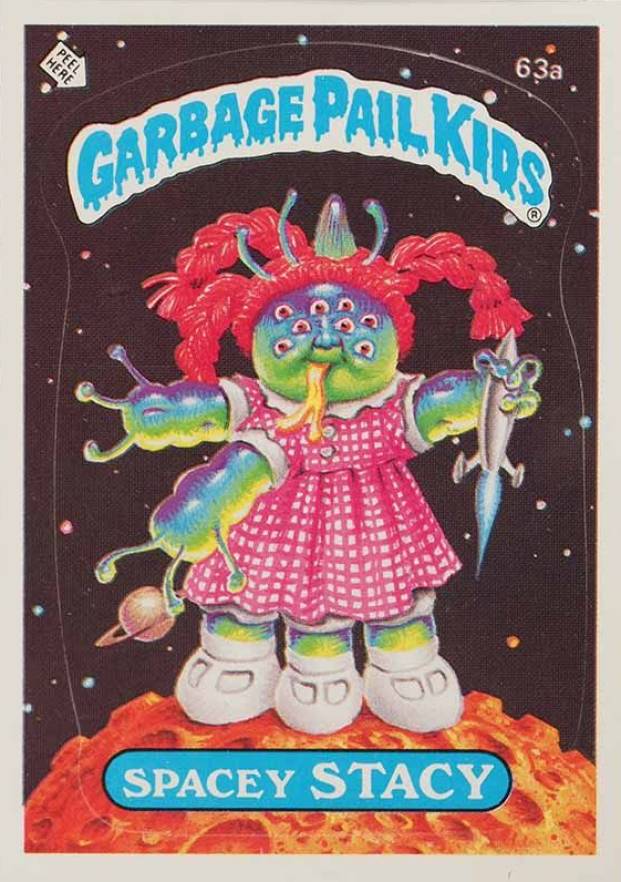1985 Garbage Pail Kids Stickers Spacey Stacy #63a Non-Sports Card