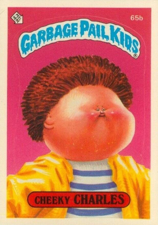 1985 Garbage Pail Kids Stickers Cheeky Charles #65b Non-Sports Card