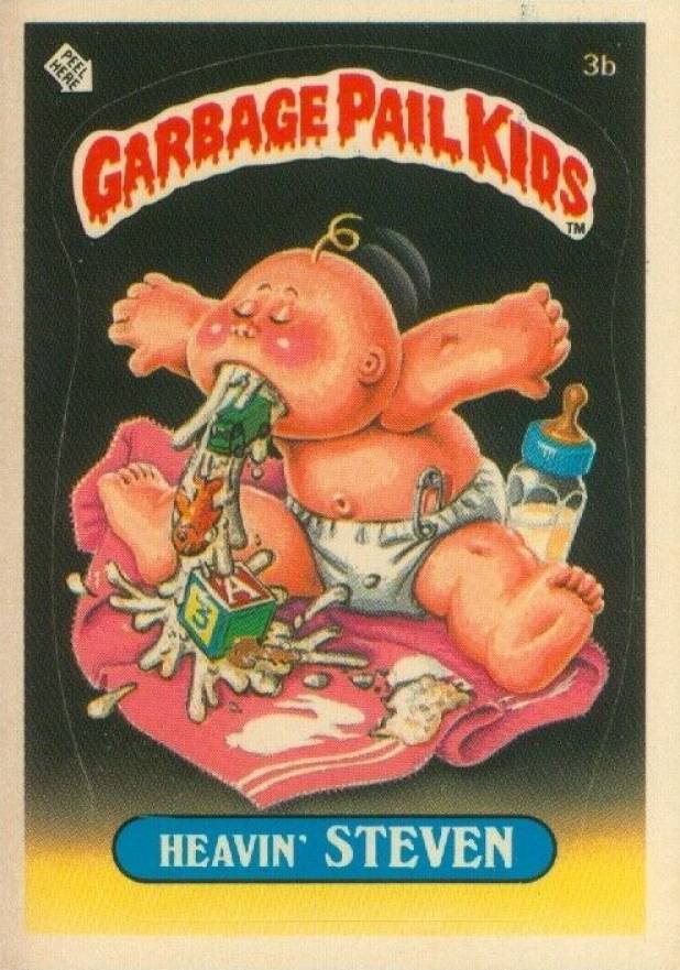 1985 Garbage Pail Kids Stickers Heavin' Steven #3b Non-Sports Card
