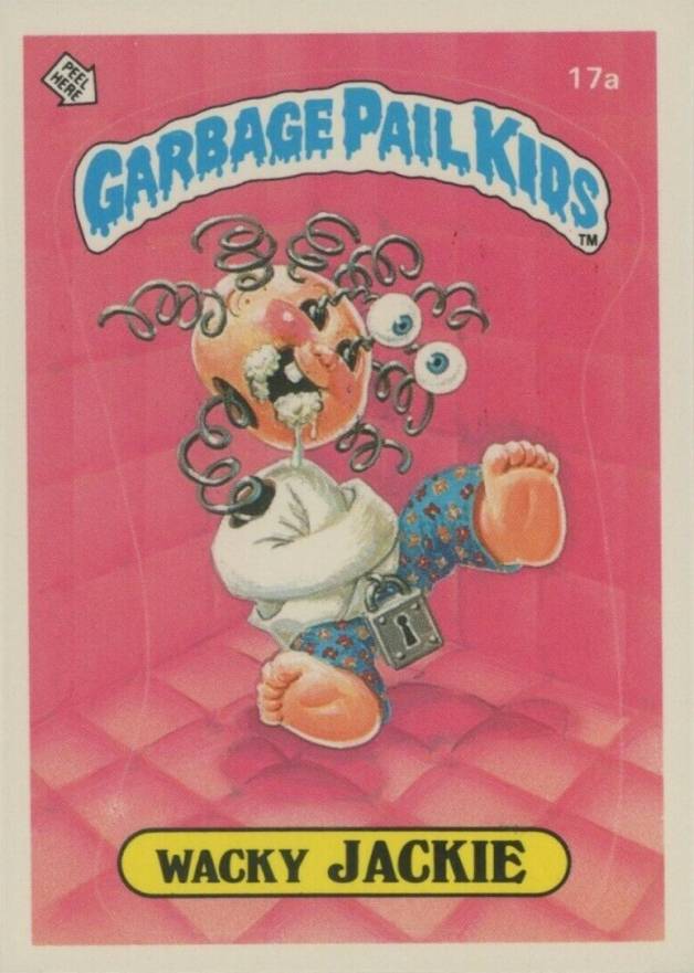 1985 Garbage Pail Kids Stickers Wacky Jackie #17a Non-Sports Card