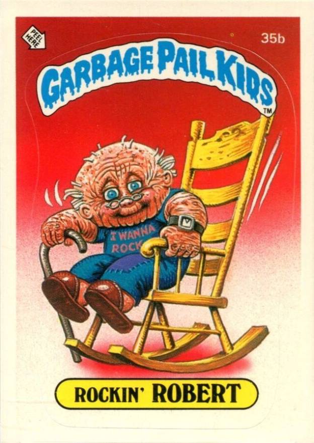 1985 Garbage Pail Kids Stickers Rockin' Robert #35b Non-Sports Card