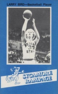1982 Indiana State Sycamore Rampage Larry Bird # Basketball Card