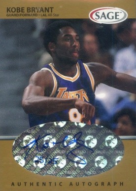 1999 SA-GE Autographed Kobe Bryant #A9 Basketball Card