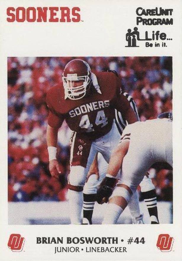 1986 Oklahoma MCDAG Brian Bosworth #44 Football Card