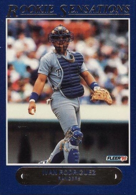 1992 Fleer Rookie Sensations Ivan Rodriguez #12 Baseball Card