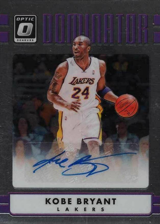 2016 Panini Donruss Optic Dominator Signatures Kobe Bryant #38 Basketball Card