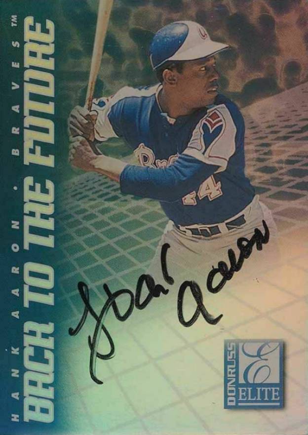 1998 Donruss Elite Back to the Future Aaron/Cruz Jr. #5 Baseball Card
