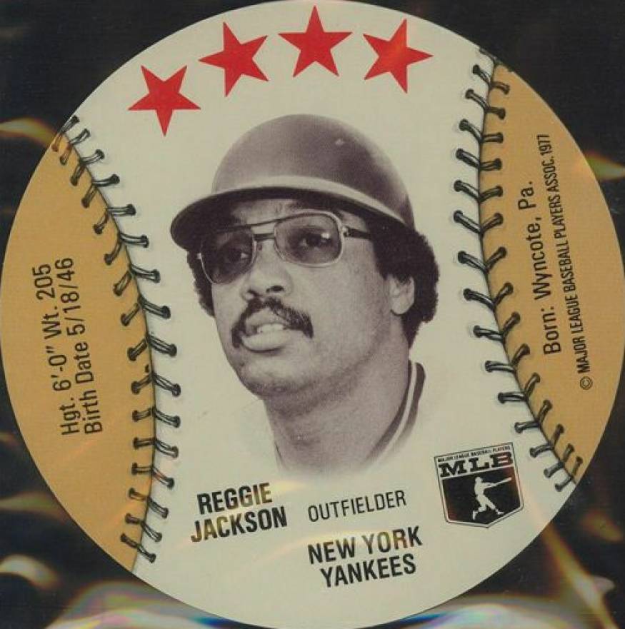 1977 Zip'Z Discs  Reggie Jackson # Baseball Card