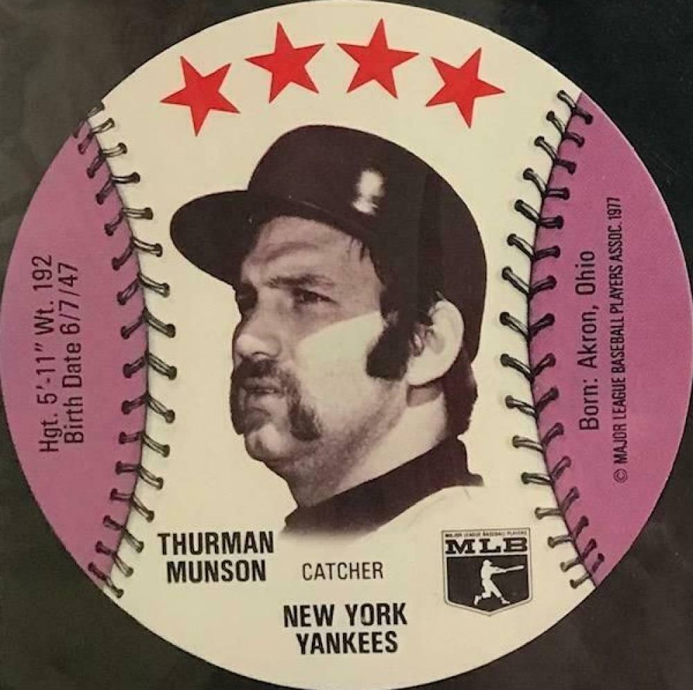 1977 Zip'Z Discs  Thurman Munson # Baseball Card