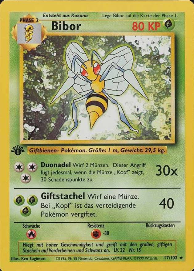 1999 Pokemon German  Bibor #17 TCG Card