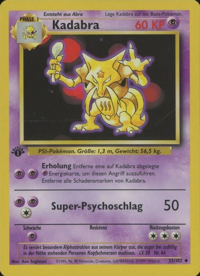 1999 Pokemon German  Kadabra #32 Non-Sports Card