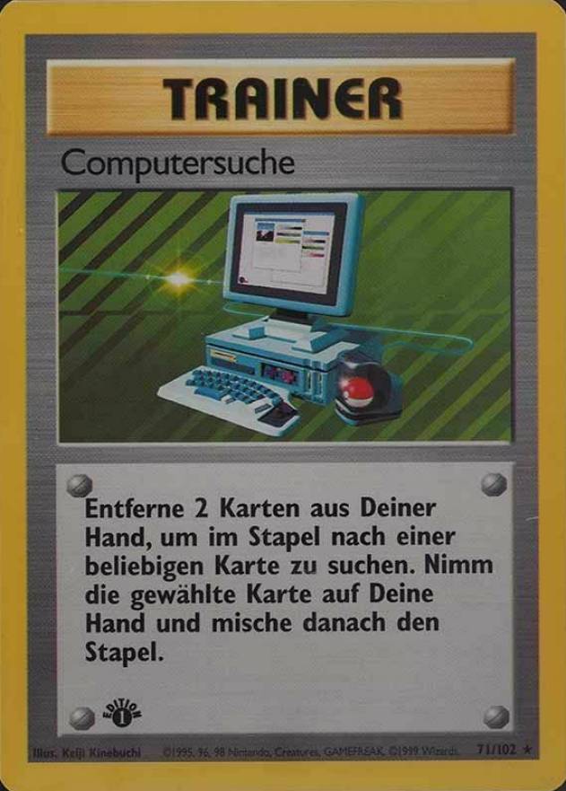 1999 Pokemon German  Computersuche #71 TCG Card