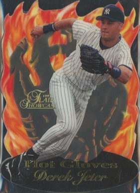 1997 Flair Showcase Hot Gloves Derek Jeter #6 Baseball Card