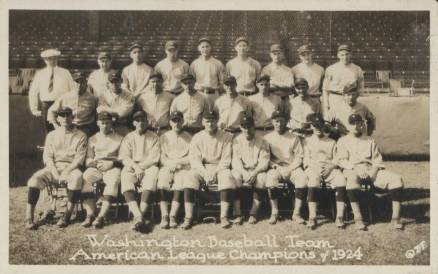 1920 Real Photo Postcard 1924 Washington Senators American League Champions # Baseball Card