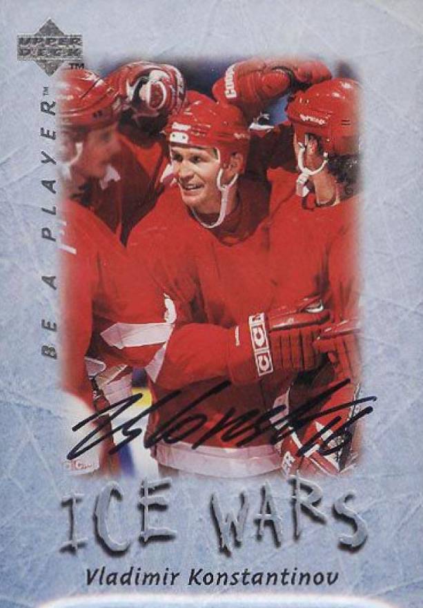 Vladimir Konstantinov Detroit Red Wings SIGNED AUTOGRAPHED 1992-93 Pro Set  Card