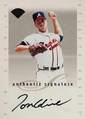 1996 Leaf Signature Extended Autographs Tom Glavine #TG Baseball Card
