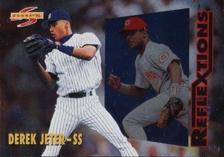 1996 Score Reflextions Barry Larkin/Derek Jeter #10 Baseball Card