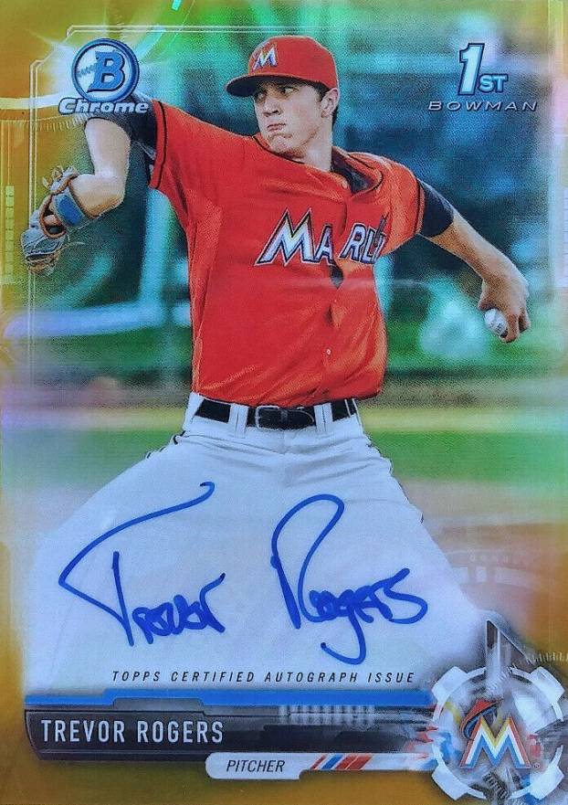 2017 Bowman Draft Chrome Draft Picks Autographs  Trevor Rogers #CDATR Baseball Card