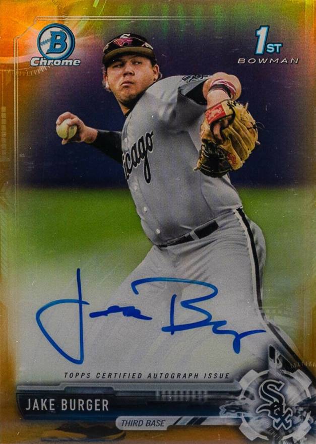 2017 Bowman Draft Chrome Draft Picks Autographs  Jake Burger #CDAJB Baseball Card
