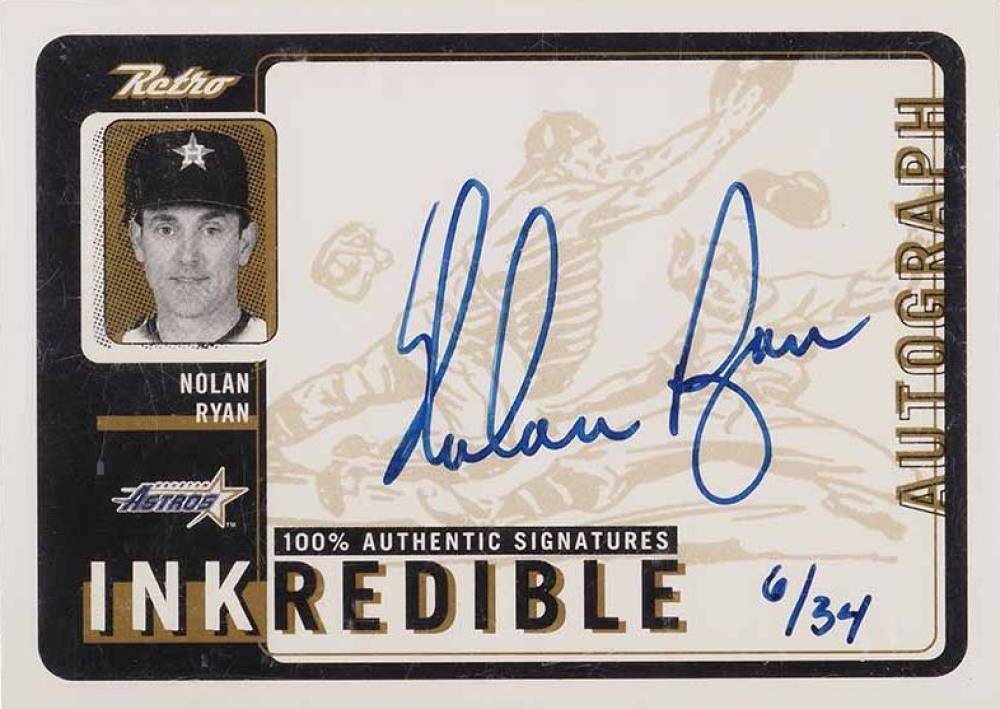 1999 Upper Deck Retro Inkredible Nolan Ryan #NR Baseball Card