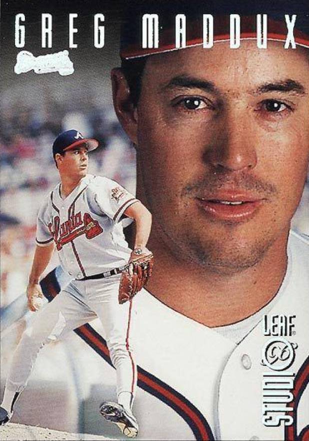 1996 Studio Press Proof Greg Maddux #18 Baseball Card